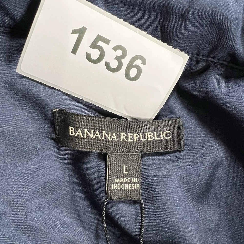 Banana Republic Jacket Mens L Blue Heritage Buffalo Plaid Shacket Pockets - Picture 11 of 11